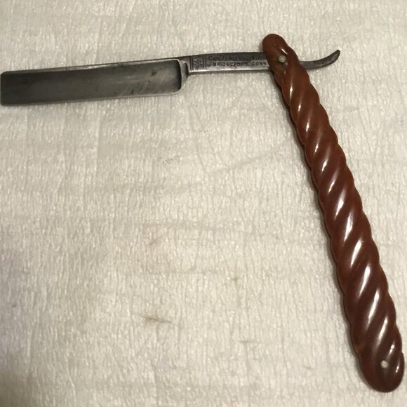 Antique Challenge Razor Works straight razor with Catalin or Bakelite handle - Picture 10 of 14